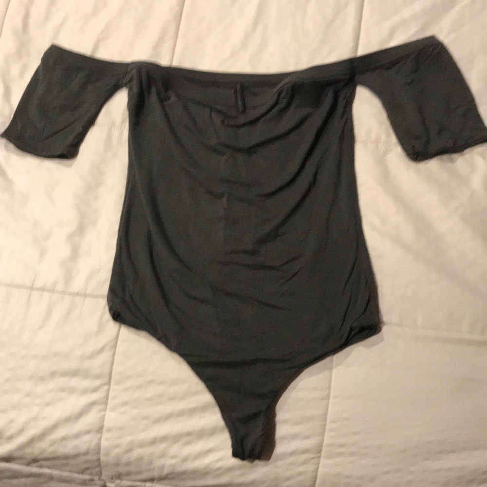 Indah body suit gray 2 nwot